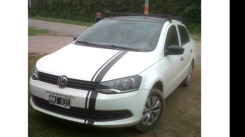 El auto de la víctima en el que el homicida escapó tras el crimen..