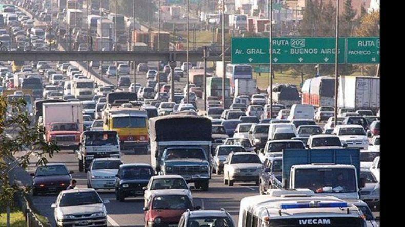 Los mayores problemas se dieron a la altura de la ruta 202..