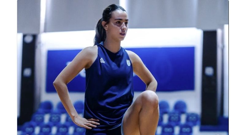 Nazarena Lerche en el entrenamiento del Cenard.
