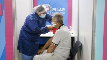 UNA BUENA. Hoy en Pilar se aplicaron 1.247 vacunas. .
