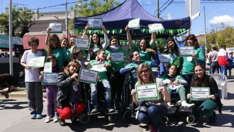 CAMPAÑA. El stand para generar conciencia, ayer, en la Feria Sabores del Mundo..