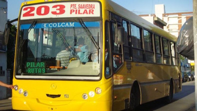 LÍNEA 203. El hecho ocurrió cuando el colectivo circulaba por Del Viso. .
