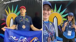 José Luis Ramírez, Alejandra Miño y Elizabeth Moyano, sumaron preseas para Pilar.