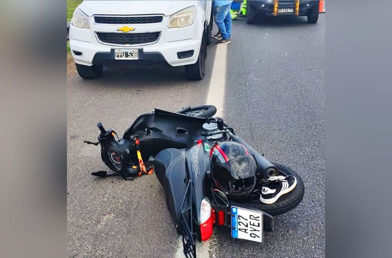 LESIONADO. El motociclista fue trasladado al Hospital Central, aunque su estado no reviste gravedad.