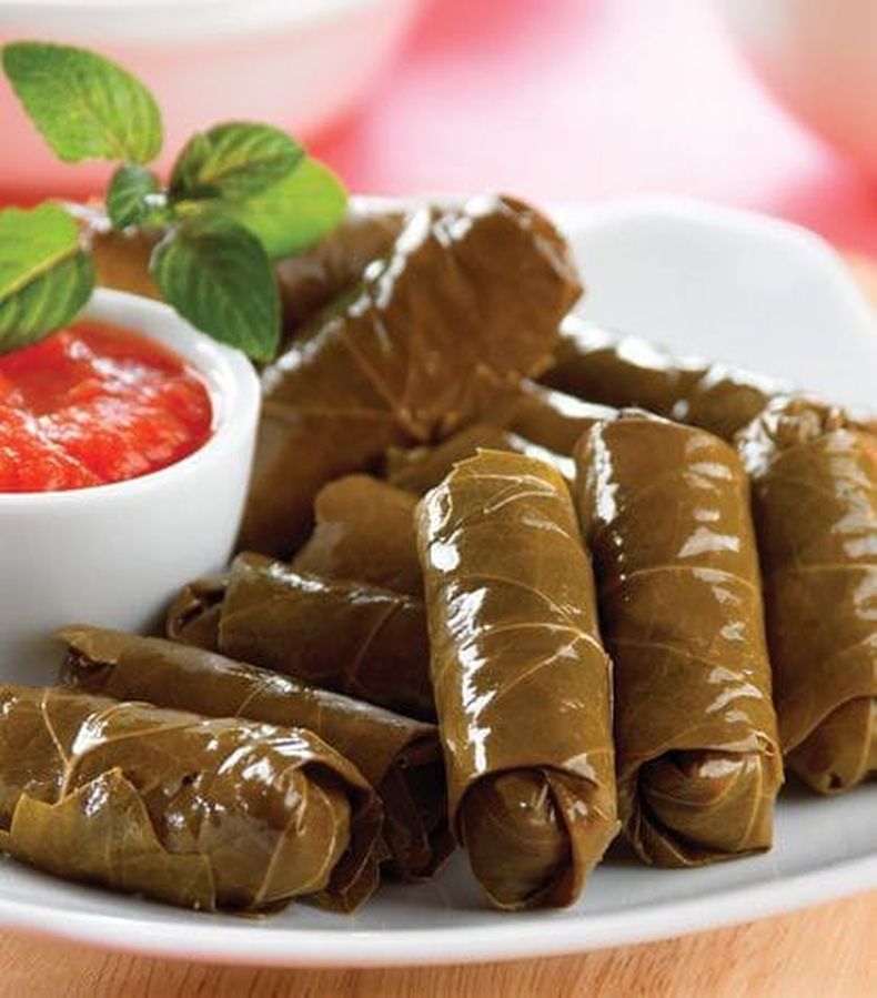 Las hojas de parra rellenas, un clásico de la cocina armenia. 
