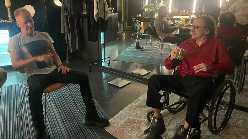 Charly García y Sting reunidos en febrero de este año. (Instagram).