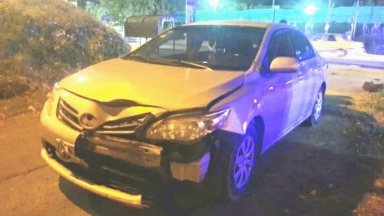El accidente se produjo en el ingreso a la localidad de Manzanares. .