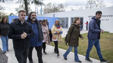 RECORRIDA. Baradel en el Jardín 913, junto a Federico Achával y Victoria Carey.&nbsp; 