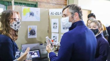 El intendente Federico Achával participó del cierre de la feria. .