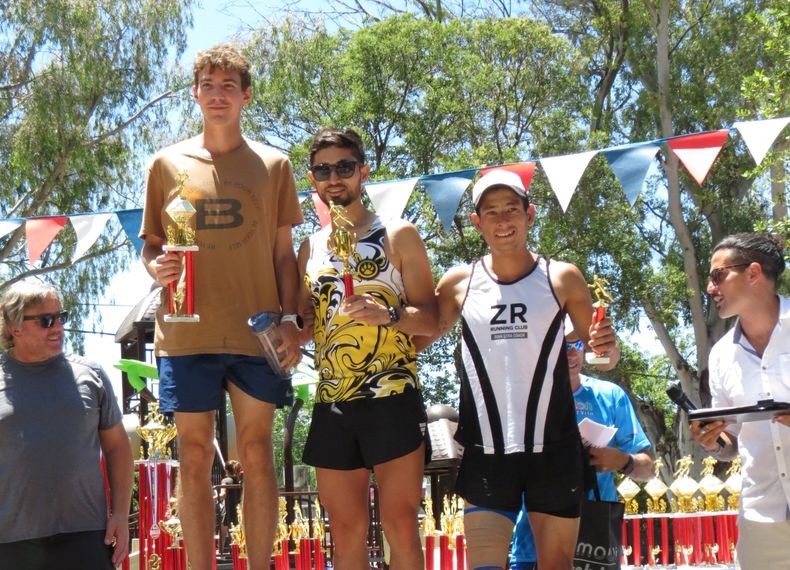 El Maratón Del Viso con su podio masculino.