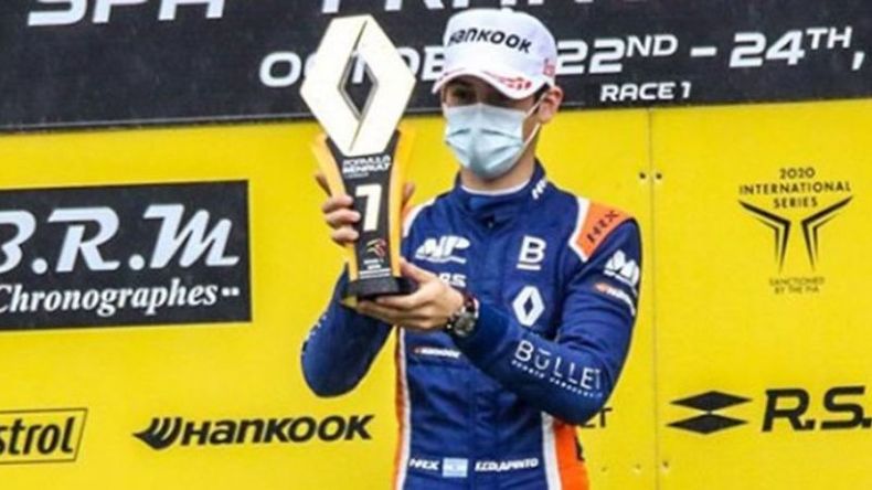 TRIUNFO. Colapinto viene de ganar en Spa-Francorchamps..