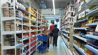 &nbsp;GÓNDOLAS. El Gobierno celebró la desaceleración de la suba de los precios.