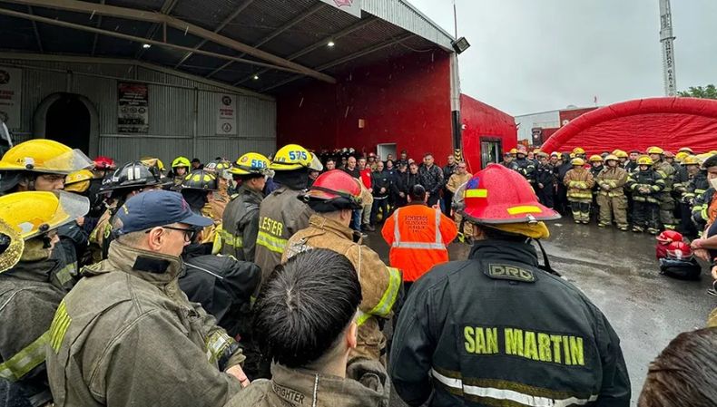 Los bomberos se capacitaron en Garín de viernes a domingo.