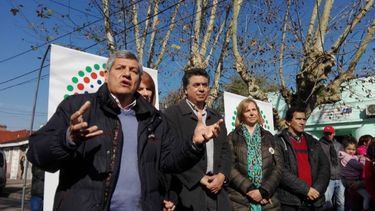 De Gennaro, Troiano (semitapada), Madeira y Hahn durante la presentación del FSP..