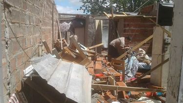 DESTRUCCIÓN. Así quedó la vivienda luego del temporal..
