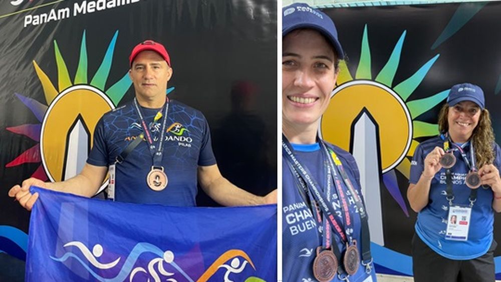 José Luis Ramírez, Alejandra Miño y Elizabeth Moyano, sumaron preseas para Pilar.