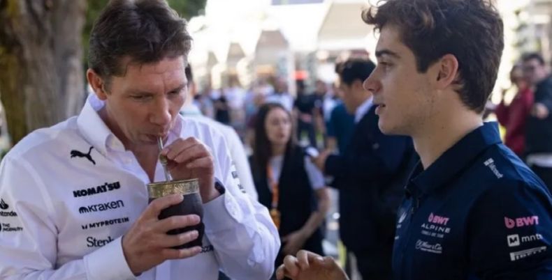 Colapinto se reencontr con Vowles y tomaron un mates en el Media Day