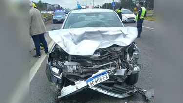Uno de los vehículos involucrados en el accidente..