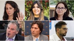 VOTACIÓN. Los concejales Lourdes Filgueira, Marcia González, Jesica Bortule, Gustavo Trindade, Diego Ranieli y Juan Pablo Roldán. .