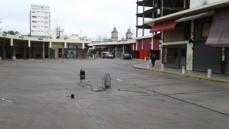 En la terminal aprovecharon para hacer trabajos de mantenimiento..