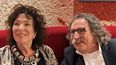 Graciela Borges y Charly García en la fiesta de cumpleaños número 75 del gran músico argentino.
