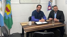 VISITA. Tito recibió a Henry Ortiz en su despacho del Concejo Deliberante.