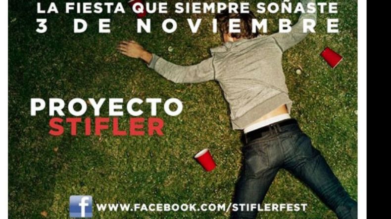 Con este afiche se promocionaba la fiesta en Facebook..