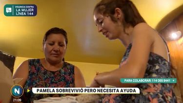 Pamela Palacios agradeció la ayuda de la gente. .