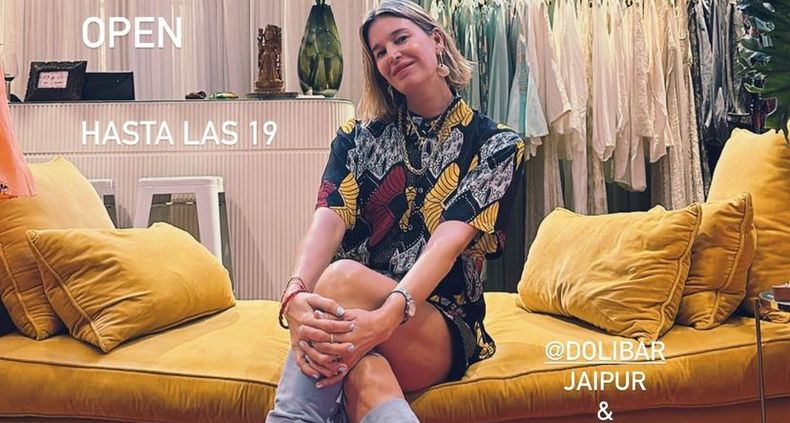La modelo abrió un nuevo local de su marca Holi en el complejo La Aldea.&nbsp;
