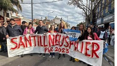 EQUIPO. Así llegaron Neuspiller y sus candidatos al acto de Rodríguez Larreta. &nbsp;
