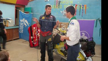 En 2012, un scout que recorrió Sudamérica visitó al grupo Martín Lutero..