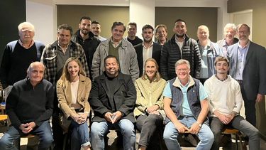 POR MILEI. Los dirigentes que participaron del encuentro.
