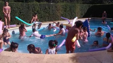Divertidos. Así se los vio a los chicos que asisten al merendero, en una de sus salidas recreativas a una quinta de la zona. .