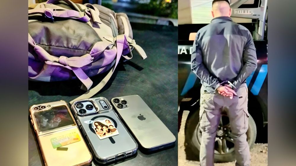 En poder del detenido se hallaron tres teléfonos celulares que serían de presuntas víctimas.&nbsp;