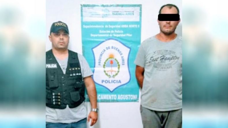 PRESO. El acusado, de 40 años, fue detenido esta tarde en Agustoni..
