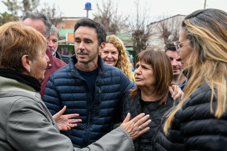 RECORRIDA. Bullrich compartió la actividad con los candidatos locales. &nbsp;