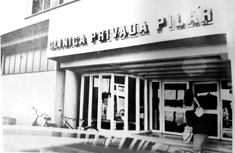 La desaparecida Clínica Privadade Pilar, en la década del 80.
