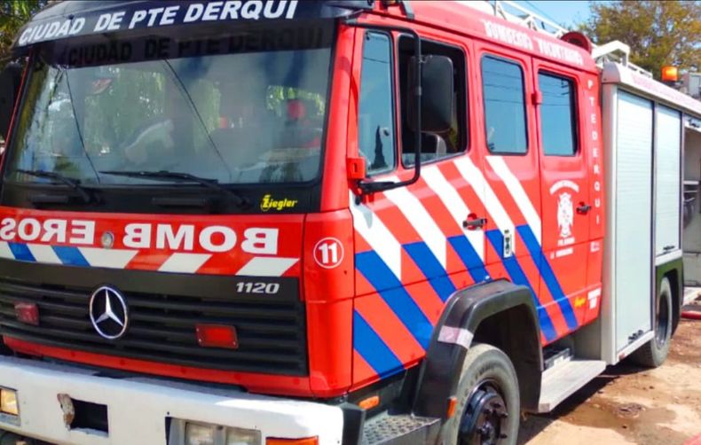 El fuego fue sofocado por Bomberos Voluntarios de Presidente Derqui.