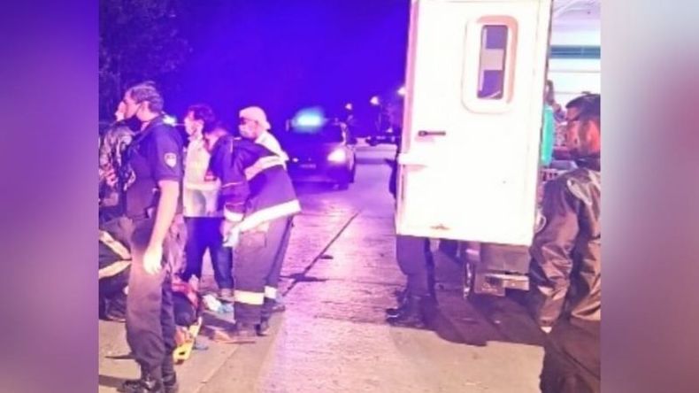 El herido fue trasladado al Hospital Sanguinetti con golpes en la cabeza y miembros superiores. .