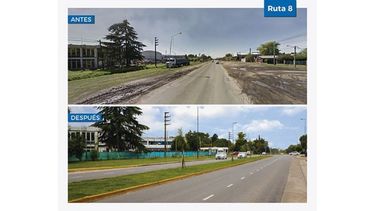 ANTES Y DESPUÉS. La ruta 8, las fotos elegidas por Ducoté..
