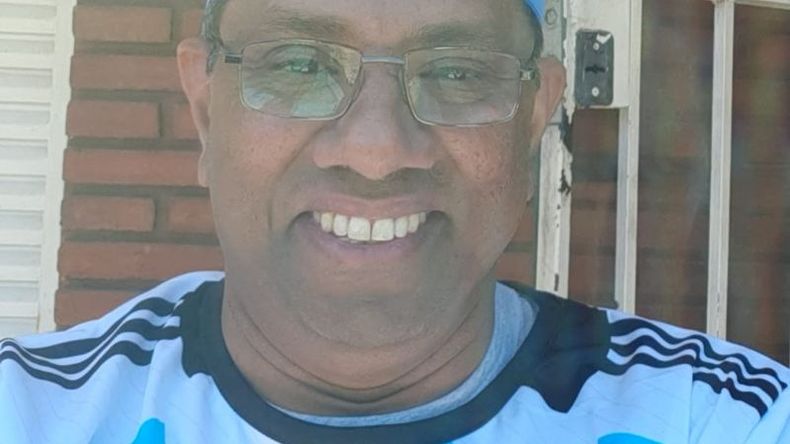 El sacerdote celebró el triunfo de la selección. .
