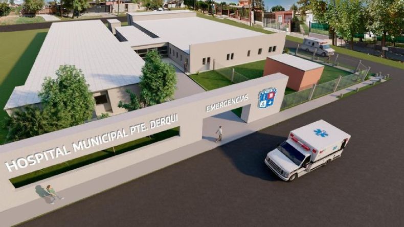 ASÍ SERÁ. Imágen de cómo quedará el hospital, más grande y con su nueva una entrada de emergencias..