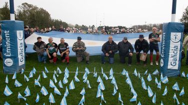 el rugby de pilar homenajeo a los veteranos de malvinas