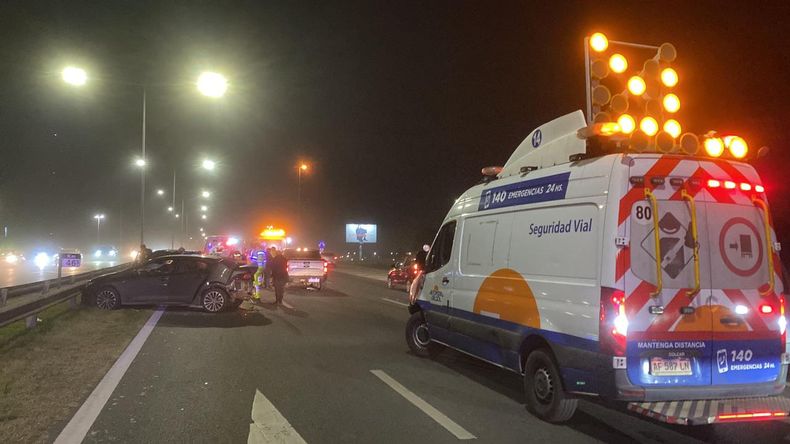 Uno de los tres vehículos involucrados en el triple choque de Panamericana.&nbsp;