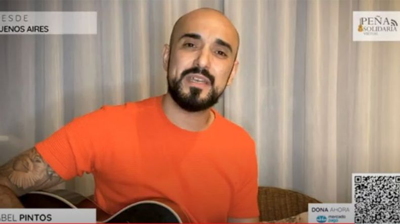ABEL SOLIDARIO. Cantó y dejó un mensaje de esperanza. .
