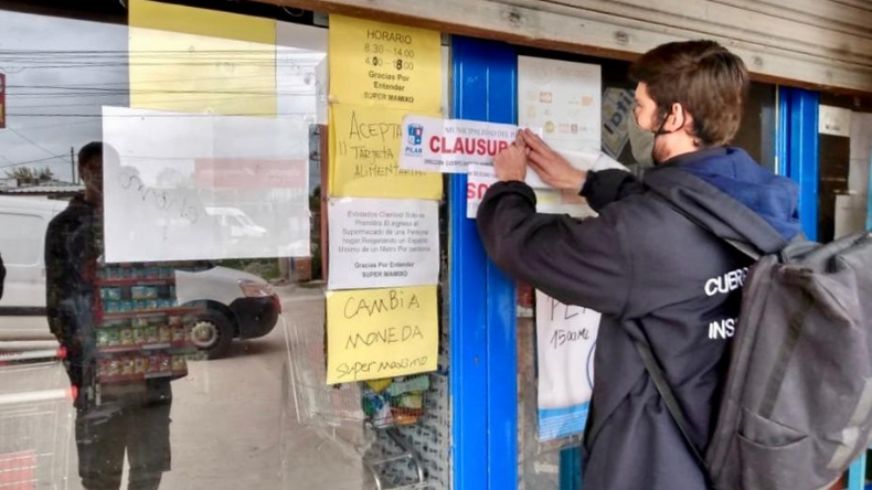 FAJA. Clausura de uno de los tres locales de hoy. Ya se hicieron 382 inspecciones. .