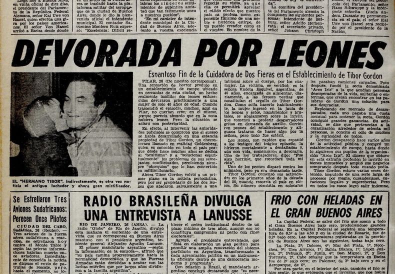 HORROR. La cobertura de Crónica en su edición del 26 de mayo de 1971.