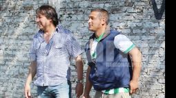 FELICIDAD. César Trejo y Víctor Marín sonríen por el buen presente de Abrojal..