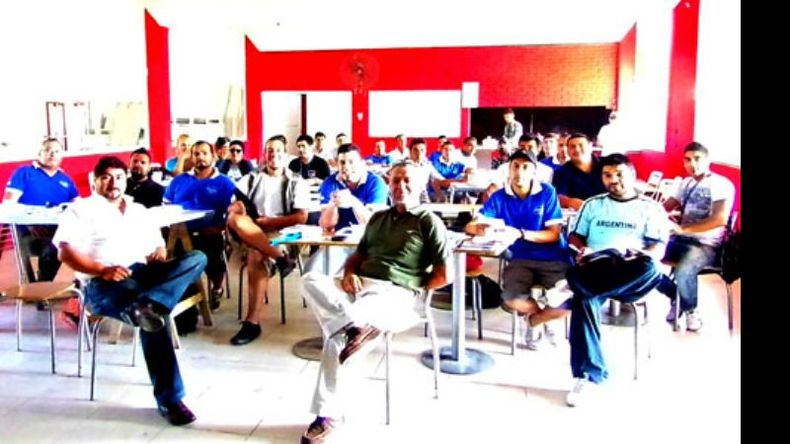 Autoridades del sindicato, en la apertura de la capacitación..