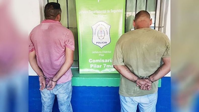 ESPOSADOS. Los delincuentes detenidos tiene 37 y 48 años..